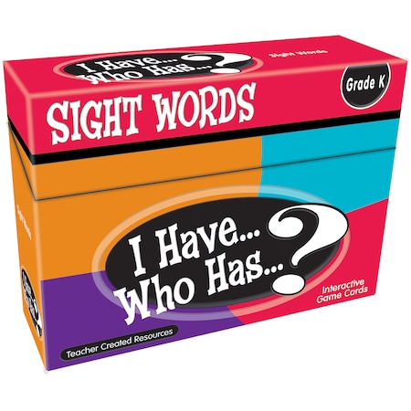 Teacher Created Resources I Have, Who Has Sight Words Game, Grade K TCR7868